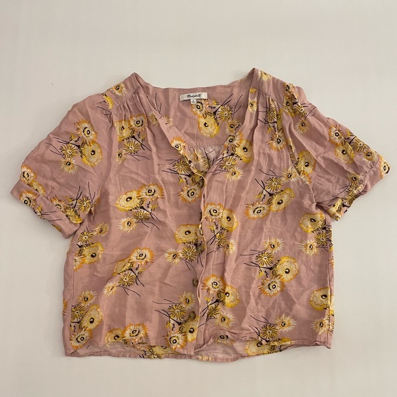 Madewell Plaza Button-Front Shirt Dutch Dandelions - Picture 2 of 11